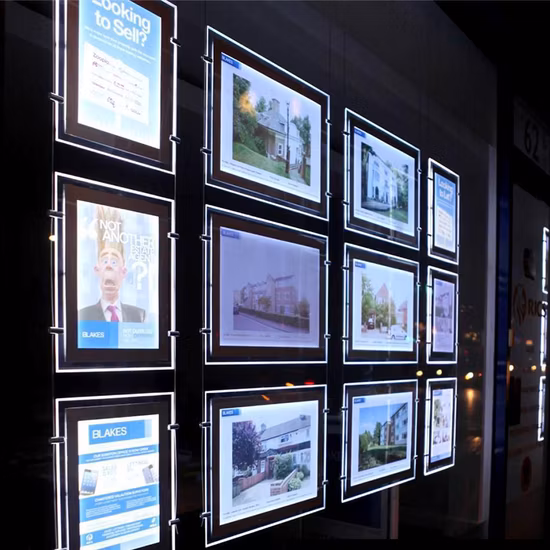 Hanging A3 Poster Frame Sale Light Box Hanging Real Estate Agent LED A4 Window Display