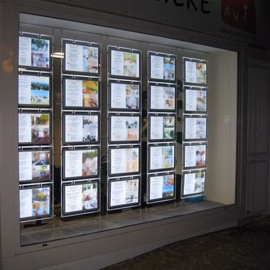 Hanging A3 Poster Frame Sale Light Box Hanging Real Estate Agent LED A4 Window Display