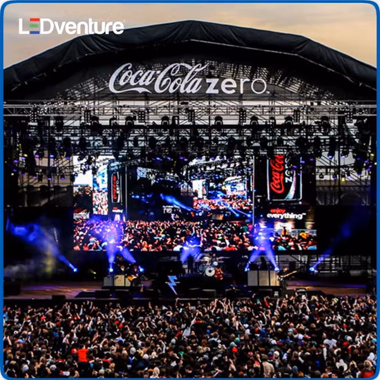 Écran LED extérieur polychrome HD pour la publicité de location de fenêtre Affichage LED Service avant Service arrière Conception d'angle flexible avec prix d'usine