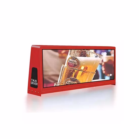 Affichage de panneau d'écran de publicité à LED de dessus de taxi de toit de voiture de double côté de taux de rafraîchissement élevé d'OEM