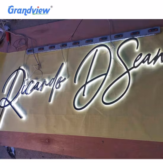 Wholesale China Factory Custom Shop Store Front Metal Logo Thermoformage Light Box Light up Letter Office Commercial Business LED Signs Signalisation lumineuse 3D